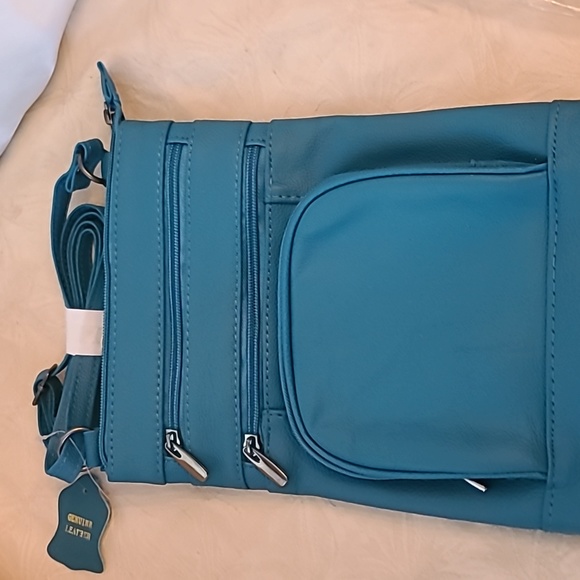 NWT Teal Leather Crossbody by Maze. - Picture 4 of 6